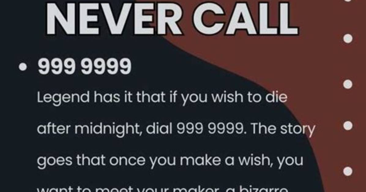 Beware: Creepy Numbers You Should Never, Ever Call