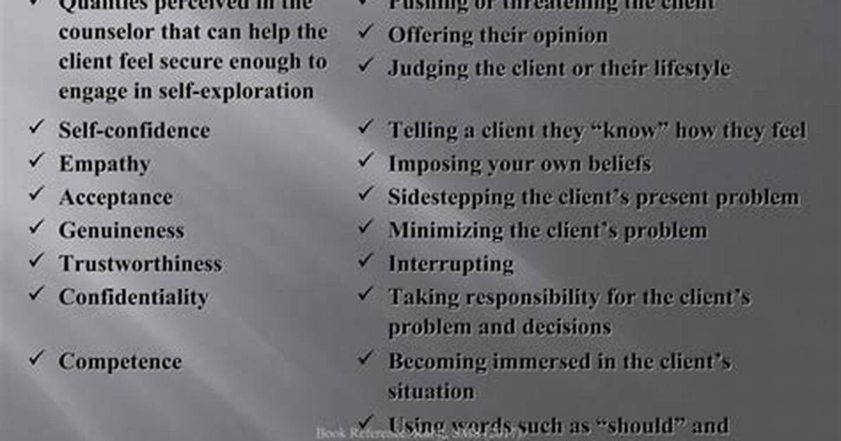 Characteristics of a Good Counselor