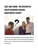 Colby Richards Missing Montgomery County