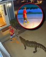 Kid Pushed in Water with Alligator