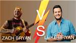 Luke Bryan Vs. Zach Bryan: a Showdown in Country Music
