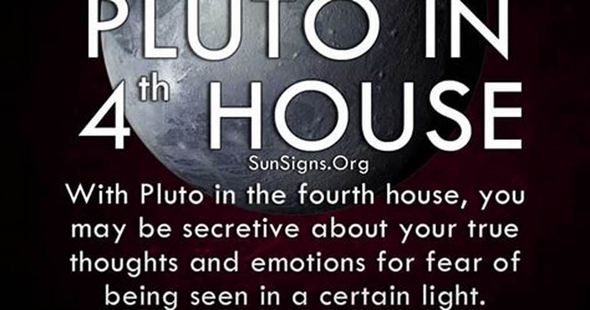 Pluto in 4Th House Meaning: Love and Care