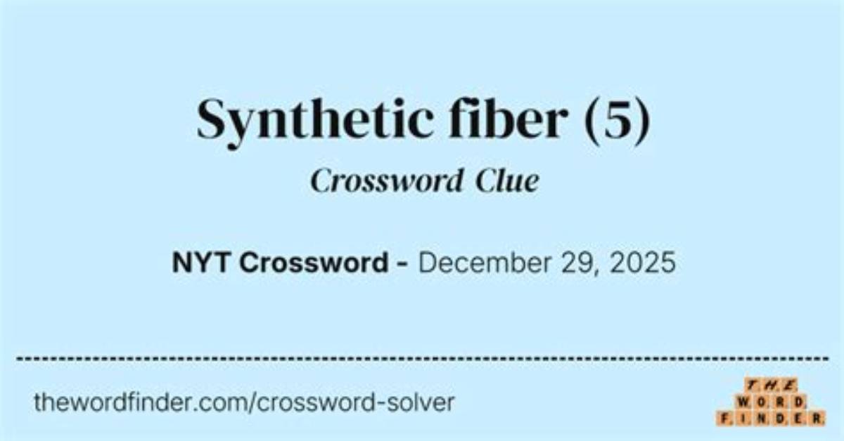 Synthetic Fiber Crossword Clue and Answer |