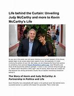 Unveiling the Age of Kevin Mccarthy's Wife: a Look into Their Life Together