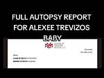 Unveiling the Alexee Trevizo Baby Autopsy Report: Uncovering Critical Insights