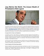 Unveiling the Wealth of Joey Merlino: What Is His Net Worth?