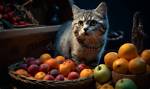Whiskers and Fruit: the Adorable Cat with Head on Apple Phenomenon