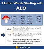 Words Created Using the Letters in 'Alo' ·